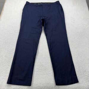 Lauren Ralph Lauren Mens Navy Blue Wool Blend Dress Pants Size 40R